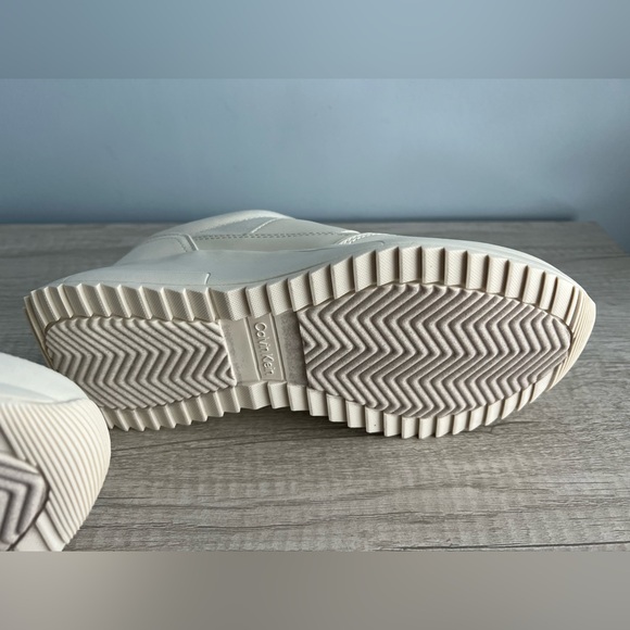 Calvin Klein Women's Pippy Lace-Up Platform Casual Sneakers Size 10 Ivory - Picture 8 of 12